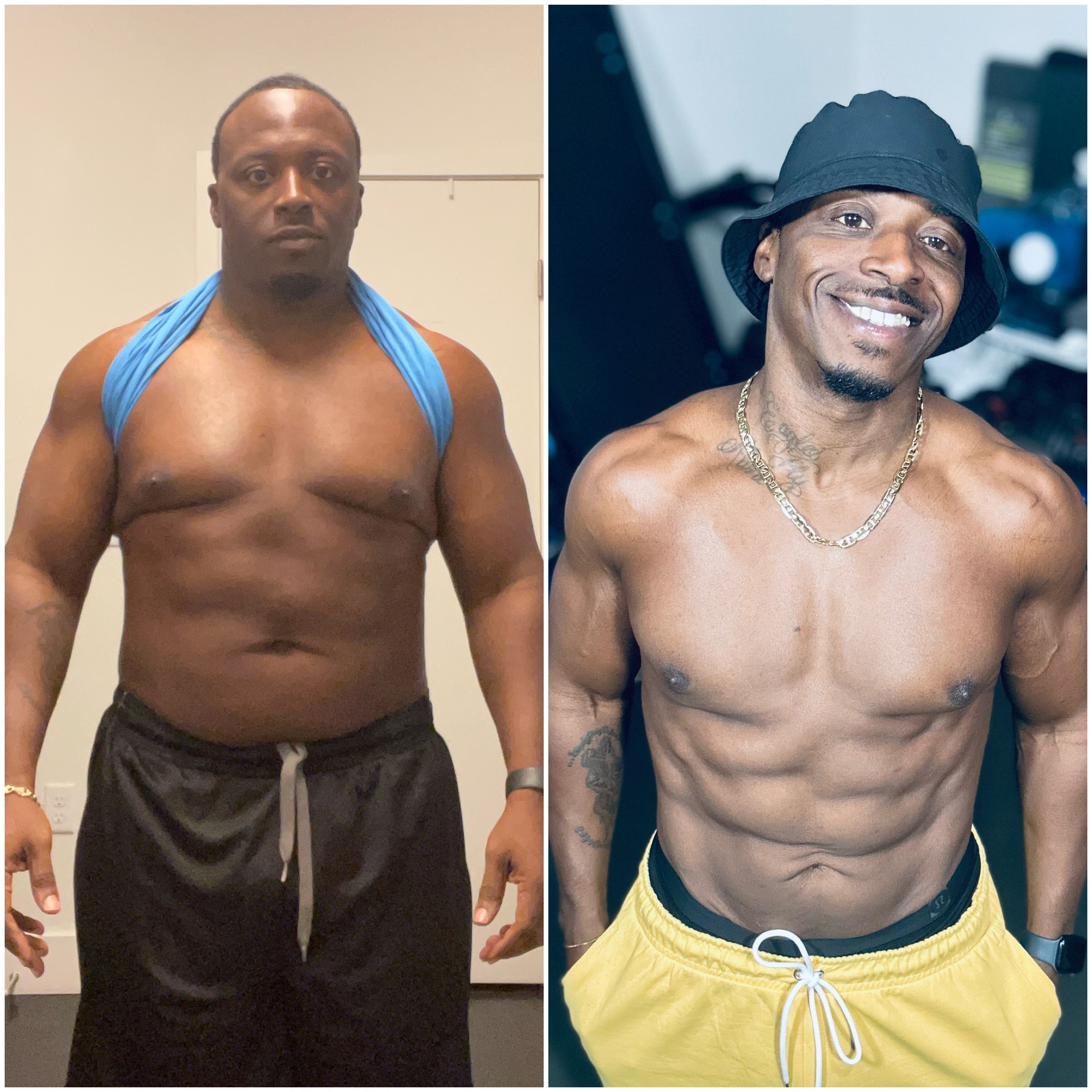 Before and after transformation